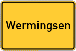 Place name sign Wermingsen