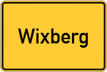 Place name sign Wixberg, Westfalen