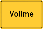 Place name sign Vollme