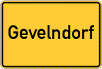 Place name sign Gevelndorf