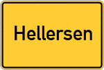 Place name sign Hellersen