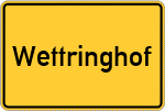Place name sign Wettringhof