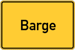 Place name sign Barge