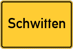 Place name sign Schwitten