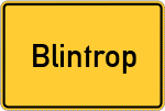 Place name sign Blintrop