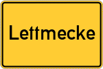 Place name sign Lettmecke