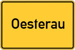 Place name sign Oesterau