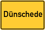 Place name sign Dünschede