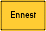 Place name sign Ennest