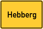 Place name sign Hebberg