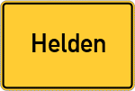 Place name sign Helden