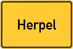 Place name sign Herpel