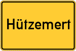 Place name sign Hützemert