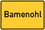 Place name sign Bamenohl