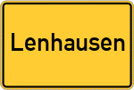 Place name sign Lenhausen, Sauerland