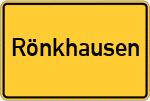 Place name sign Rönkhausen