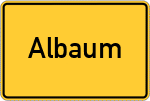 Place name sign Albaum