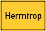 Place name sign Herrntrop