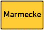 Place name sign Marmecke