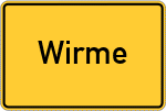 Place name sign Wirme