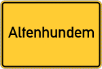 Place name sign Altenhundem