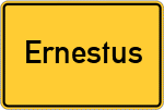 Place name sign Ernestus