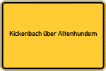 Place name sign Kickenbach über Altenhundem