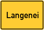 Place name sign Langenei