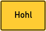 Place name sign Hohl