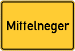 Place name sign Mittelneger