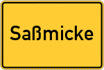Place name sign Saßmicke