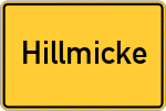Place name sign Hillmicke