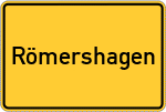 Place name sign Römershagen