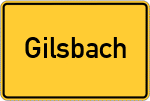 Place name sign Gilsbach