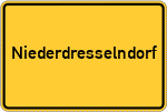 Place name sign Niederdresselndorf