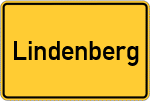Place name sign Lindenberg, Westfalen