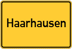 Place name sign Haarhausen