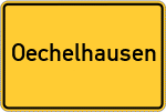 Place name sign Oechelhausen