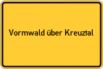 Place name sign Vormwald über Kreuztal, Westfalen