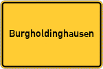 Place name sign Burgholdinghausen, Westfalen