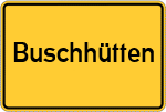 Place name sign Buschhütten