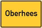 Place name sign Oberhees, Westfalen