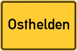Place name sign Osthelden