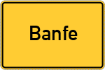 Place name sign Banfe