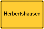Place name sign Herbertshausen