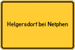 Place name sign Helgersdorf bei Netphen