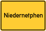 Place name sign Niedernetphen