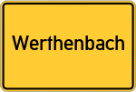 Place name sign Werthenbach