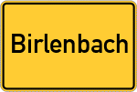 Place name sign Birlenbach