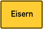 Place name sign Eisern